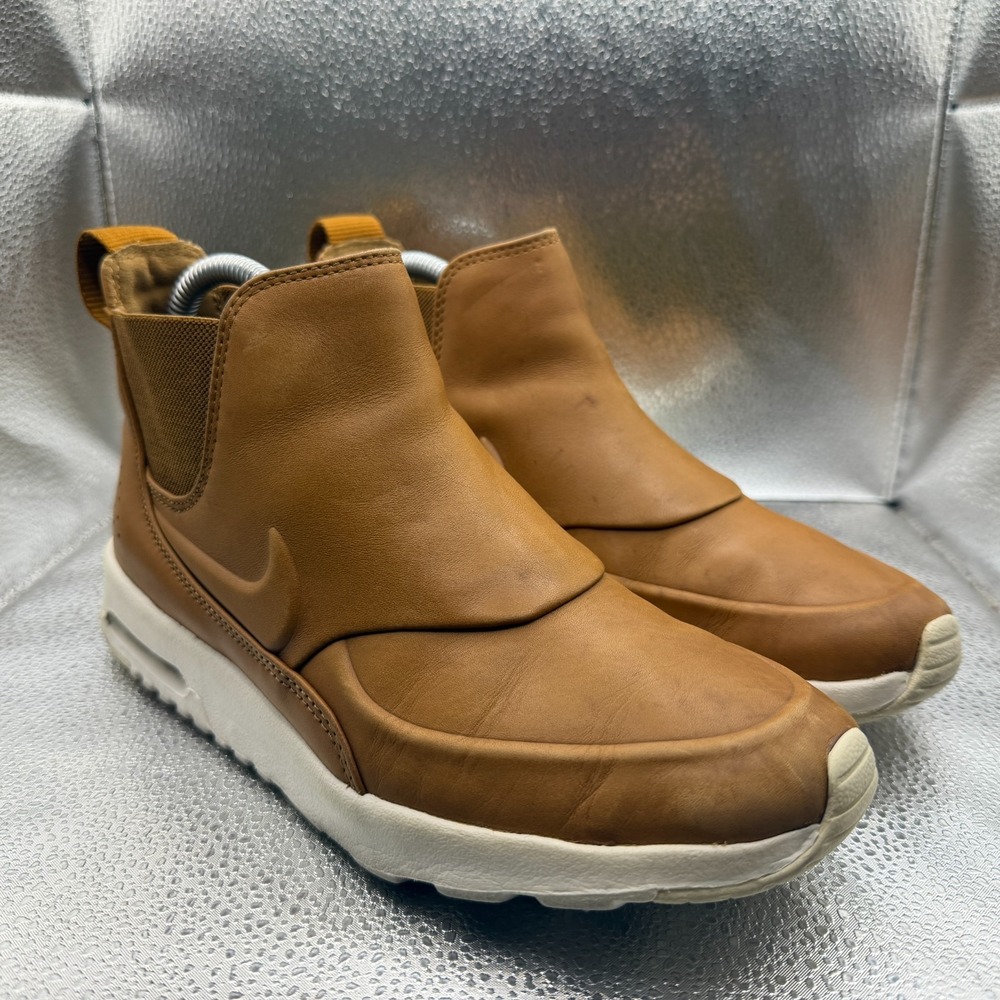 Size 7.5 Nike Air Max Thea Mid Ale Brown Womens Leather Shoes 859550-200
